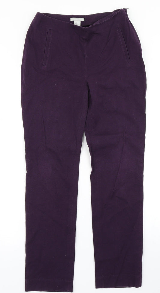 Womens UK Size 8 H&M Regular Fit Dress Pants Purple Trousers