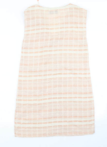 Danity Womens Orange Striped  A-Line  Size S