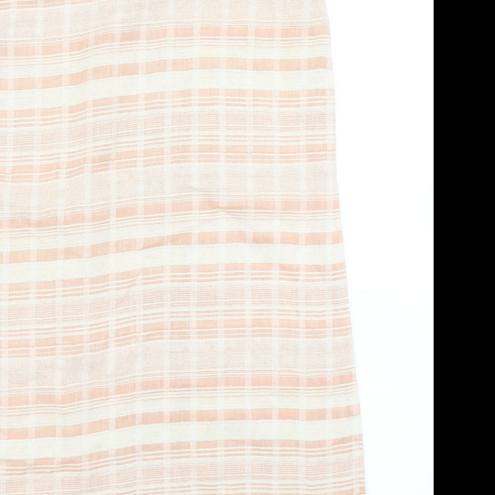 Danity Womens Orange Striped  A-Line  Size S