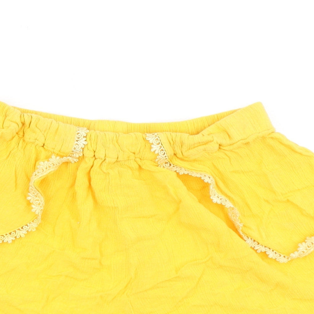 Missguided Womens Yellow   Hot Pants Shorts Size 6