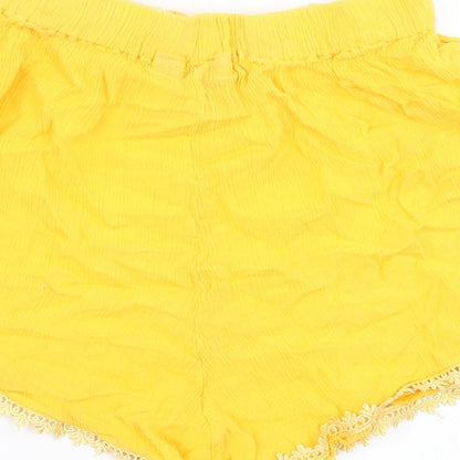 Missguided Womens Yellow   Hot Pants Shorts Size 6