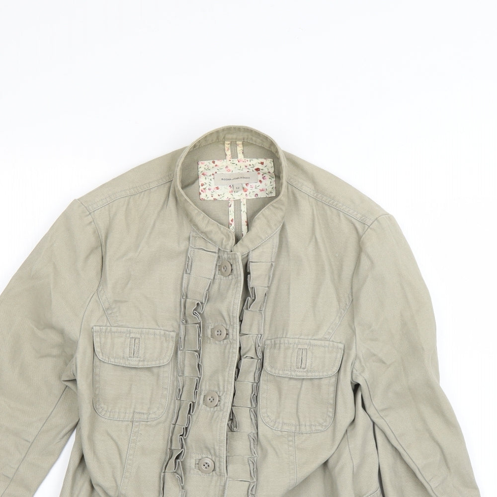 Womens UK Size 12 Debenhams Beige Overcoat