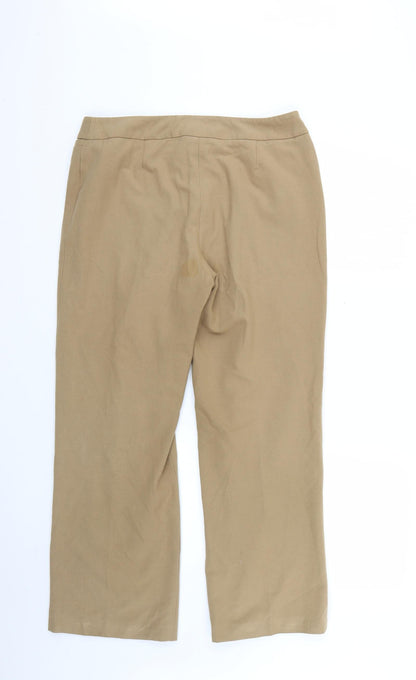 cc petite Womens Brown   Trousers  Size 12 L25 in