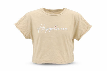 Front view of New Look girls’ beige basic t-shirt, size 9, years