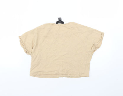 New Look Girls Beige   Basic T-Shirt Size 9 Years