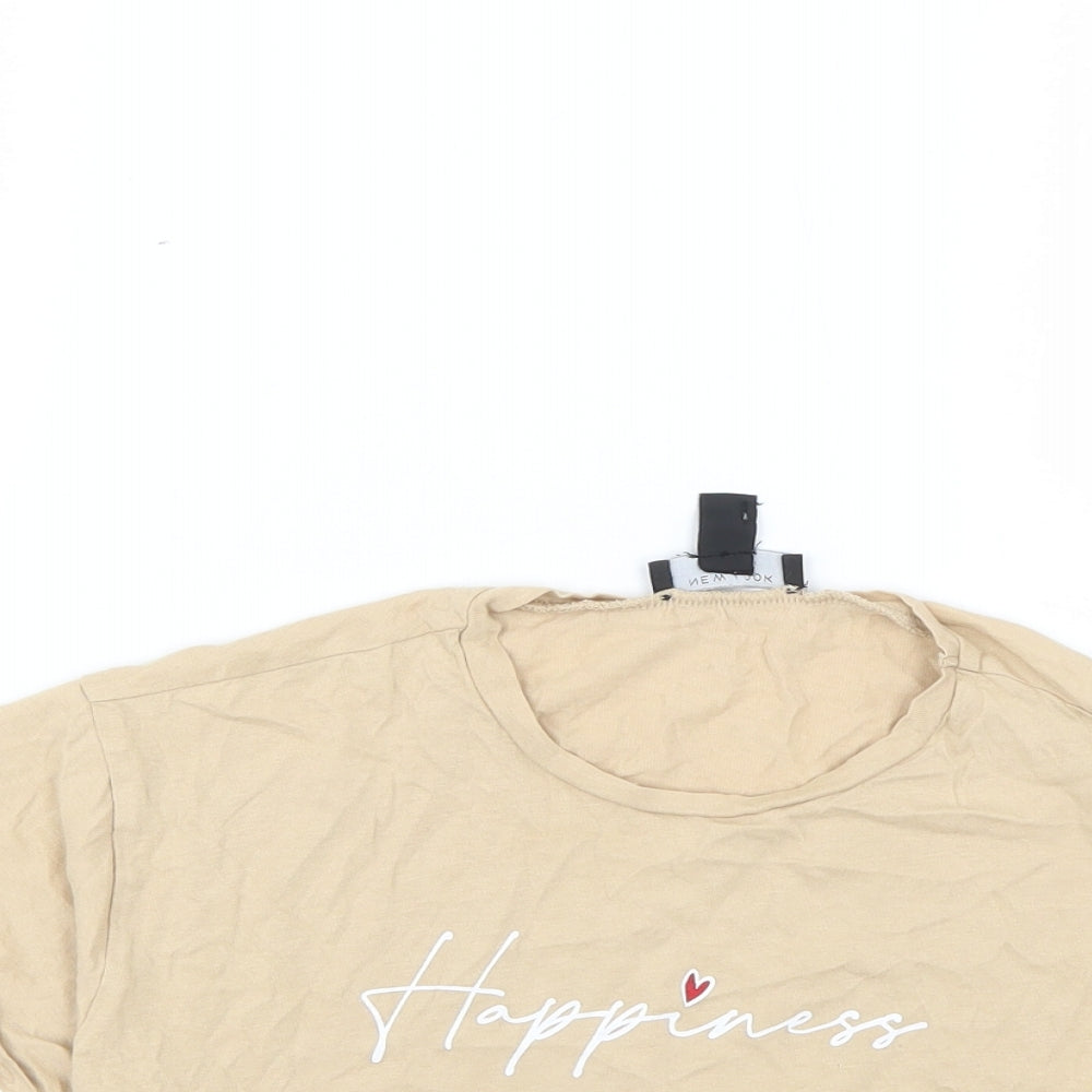New Look Girls Beige   Basic T-Shirt Size 9 Years