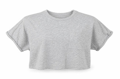 Front view of New Look girls’ grey basic t-shirt, size 10-11, years