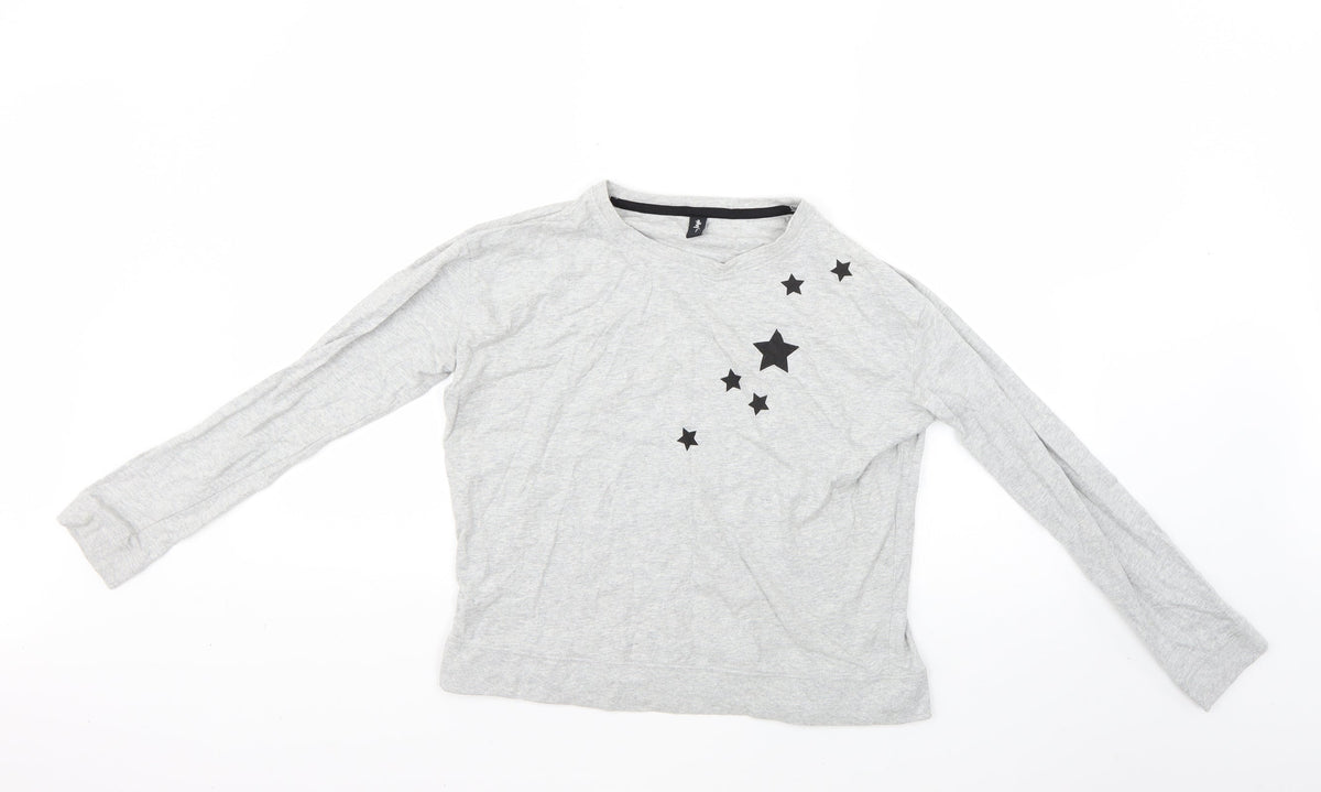 Additional front view of Pour Moi boys’ grey basic t-shirt, size 11-12, years