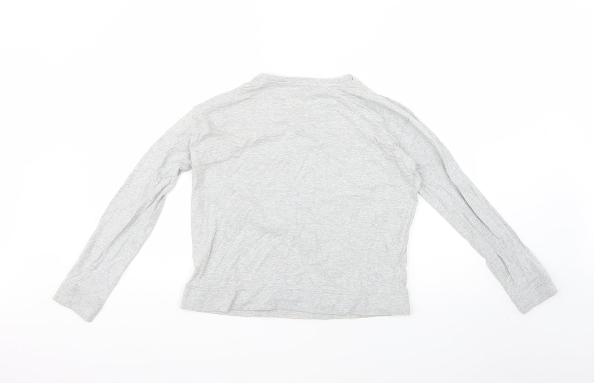Back view of Pour Moi boys’ grey basic t-shirt, size 11-12, years