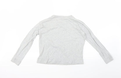 Back view of Pour Moi boys’ grey basic t-shirt, size 11-12, years