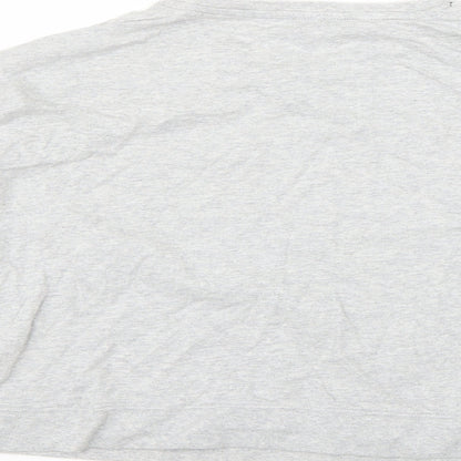Brand and care label for Pour Moi boys’ grey basic t-shirt, size 11-12, years