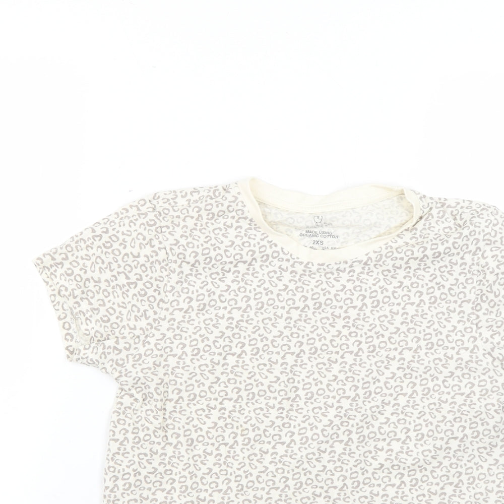 Primark Womens Multicoloured Animal Print  Basic T-Shirt Size 4