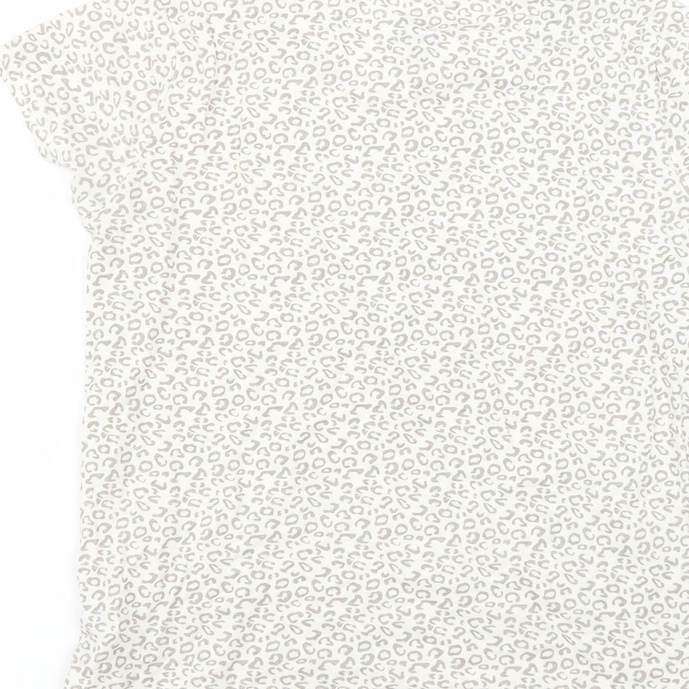Primark Womens Multicoloured Animal Print  Basic T-Shirt Size 4