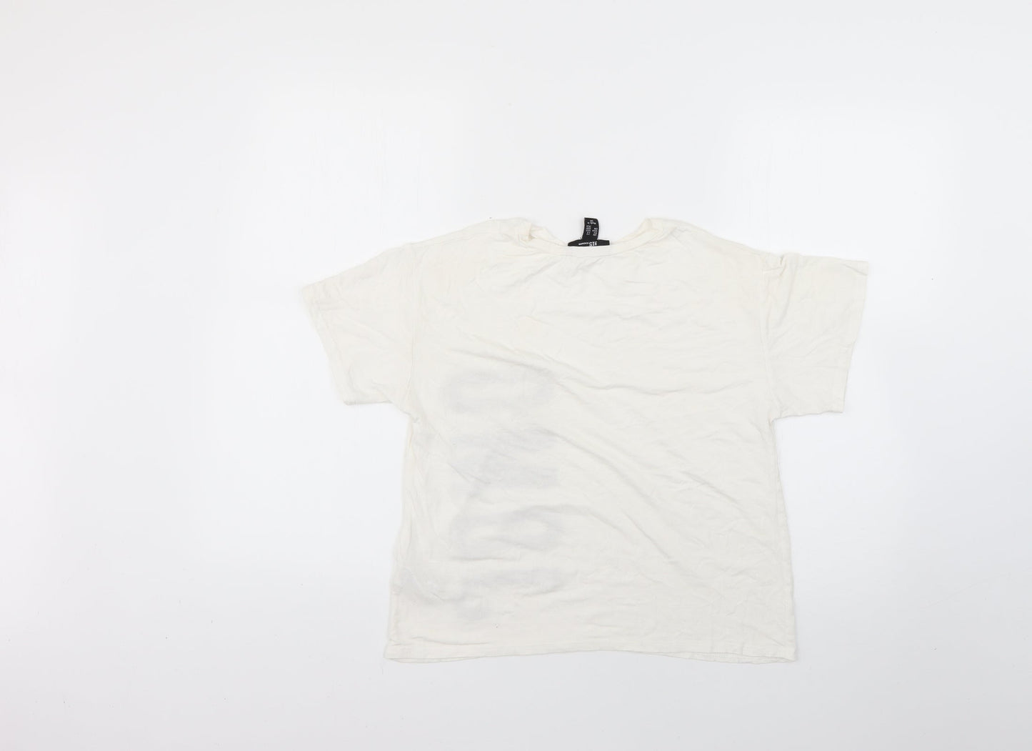 Womens UK Size XS New Look White Basic T-Shirt