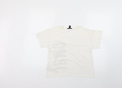 Womens UK Size XS New Look White Basic T-Shirt