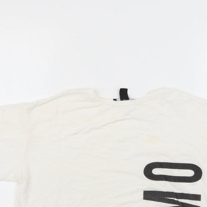 Womens UK Size XS New Look White Basic T-Shirt