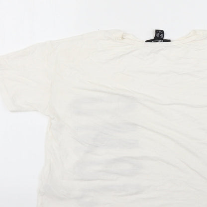 Womens UK Size XS New Look White Basic T-Shirt