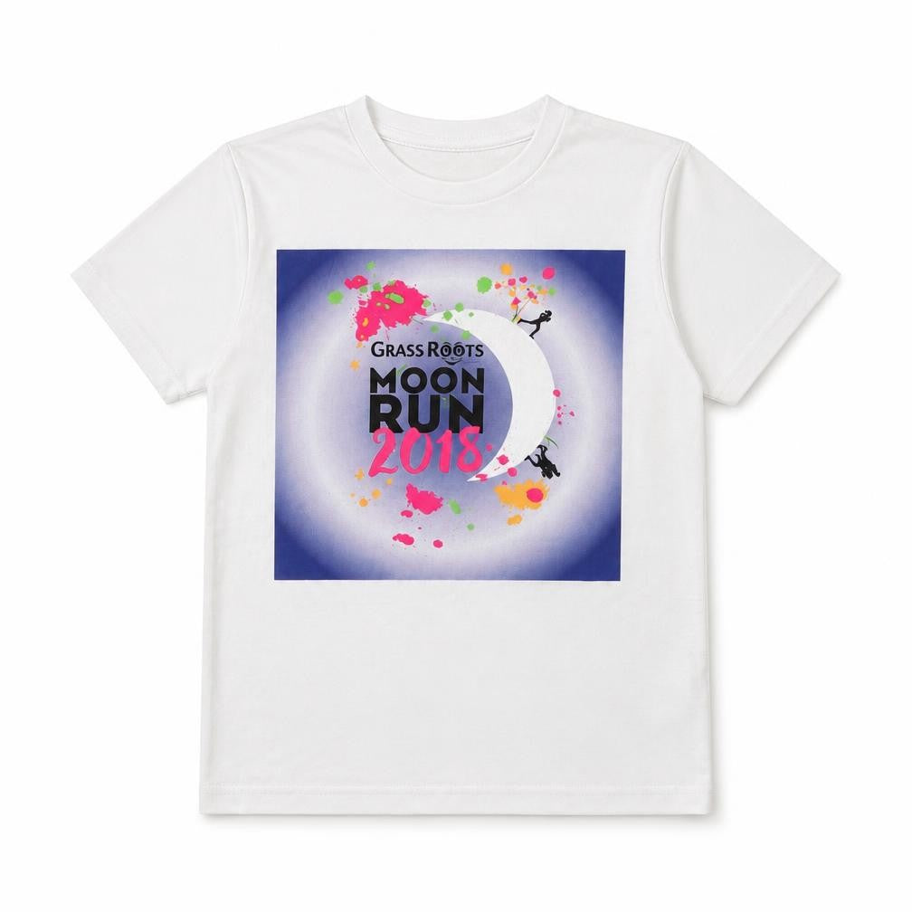 Front view of Awdis girls’ white basic t-shirt, size 9-10, years