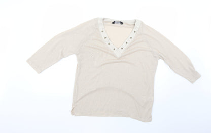 Front view of Dorothy Perkins men’s beige jumper