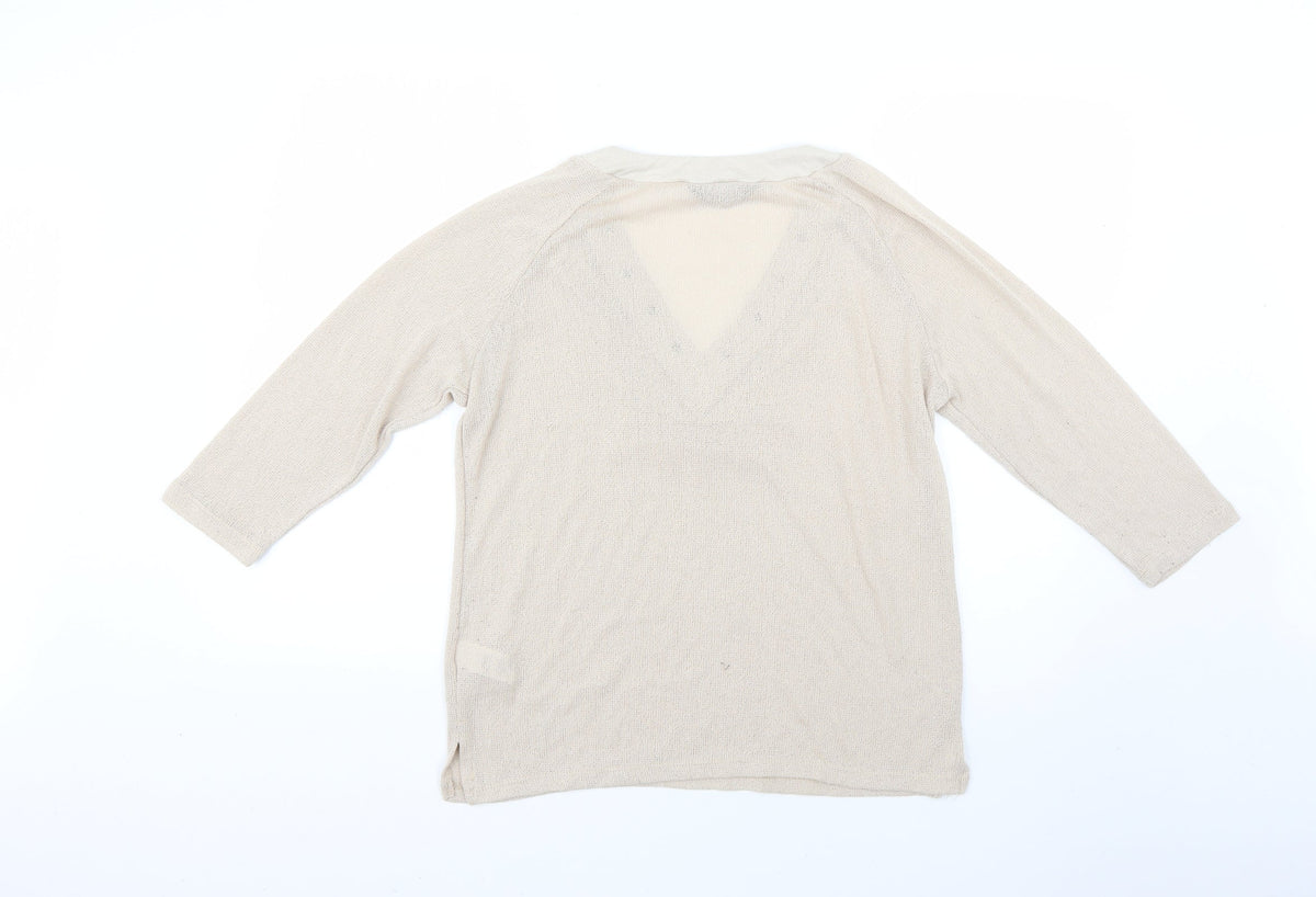 Back view of Dorothy Perkins men’s beige jumper