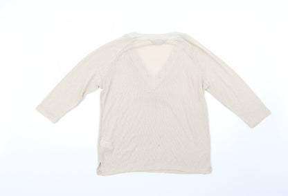 Back view of Dorothy Perkins men’s beige jumper