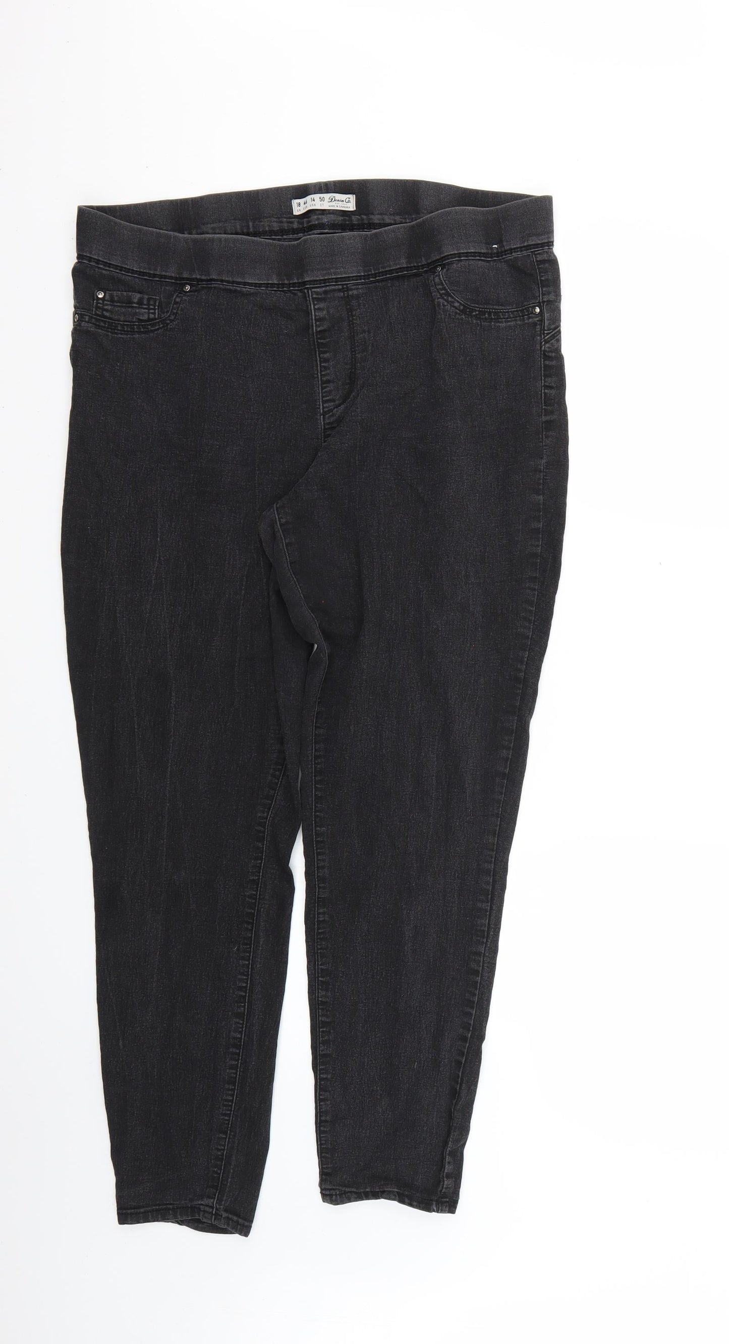 Denim & Co. Womens Black   Skinny Jeans Size 18 L26 in