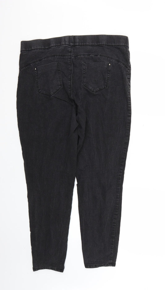 Denim & Co. Womens Black   Skinny Jeans Size 18 L26 in