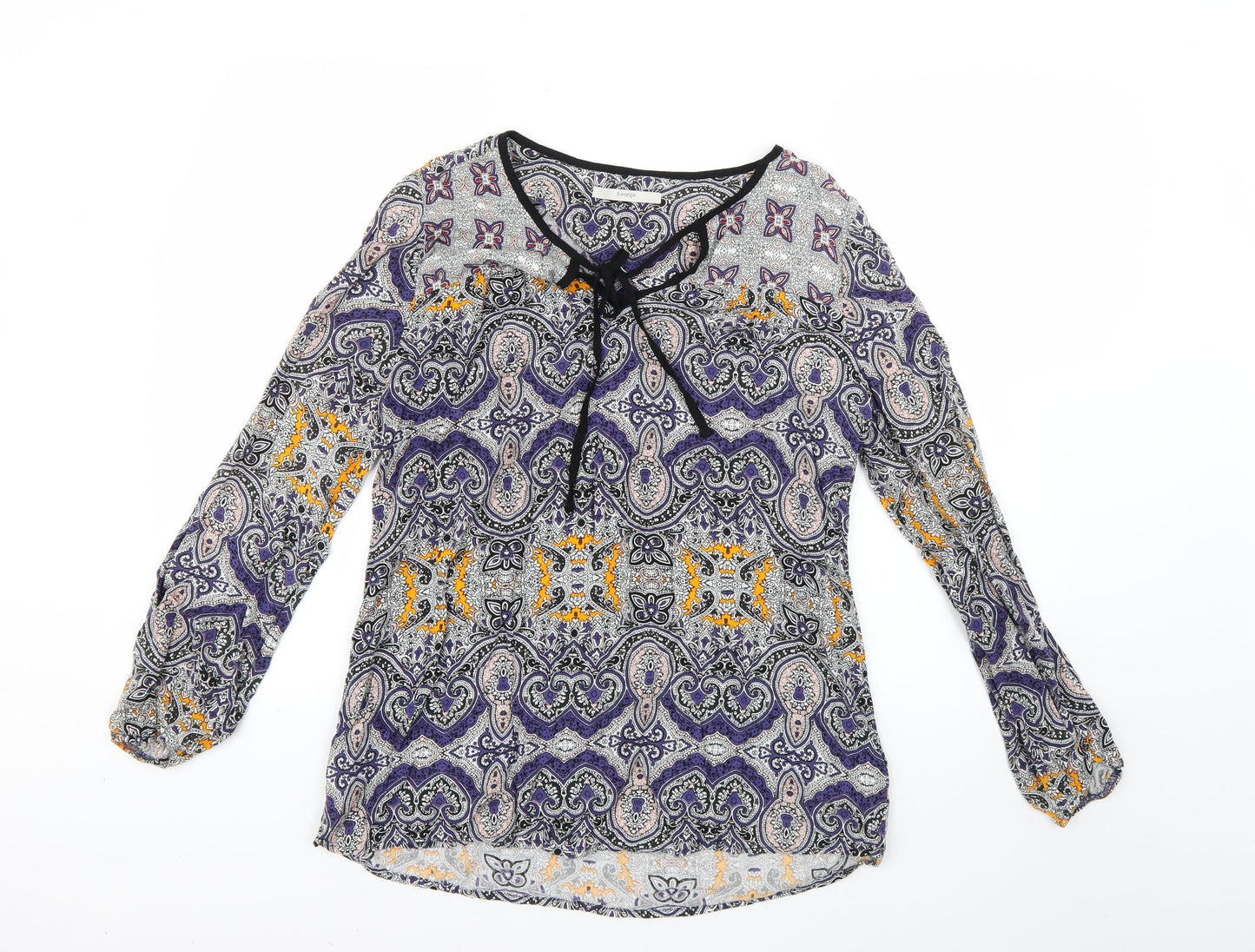 George Womens Multicoloured Geometric  Basic Blouse Size 10