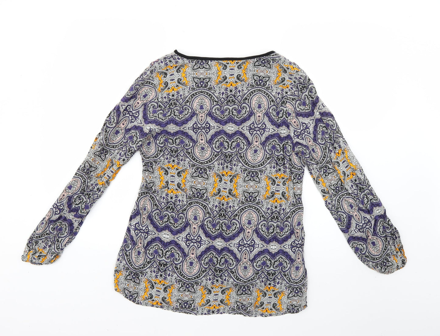 George Womens Multicoloured Geometric  Basic Blouse Size 10