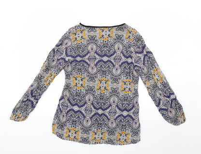 George Womens Multicoloured Geometric  Basic Blouse Size 10