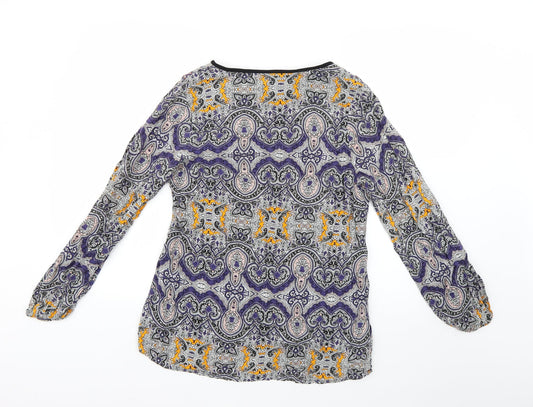 George Womens Multicoloured Geometric  Basic Blouse Size 10