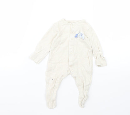 George Baby Beige Geometric  Babygrow One-Piece Size 0-3 Months