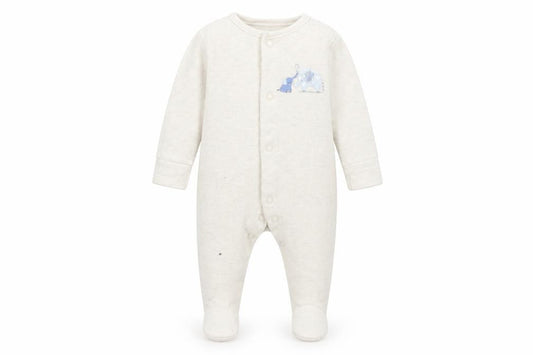 Front view of George Baby Beige Geometric Babygrow One-Piece, size 0-3, Months
