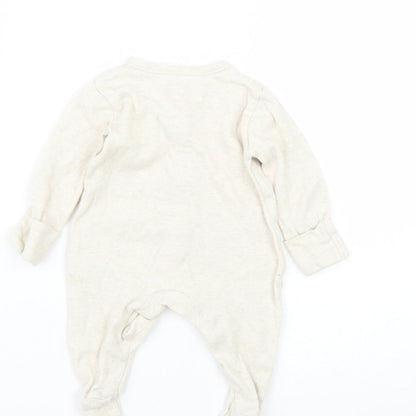 George Baby Beige Geometric  Babygrow One-Piece Size 0-3 Months