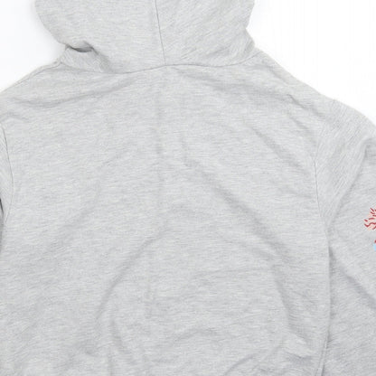 Brand and care label for Atmosphere women’s grey pullover hoodie, size UK 6