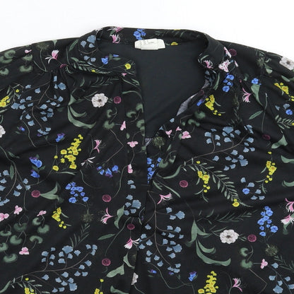 Womens UK Size S H&M Black Basic Blouse