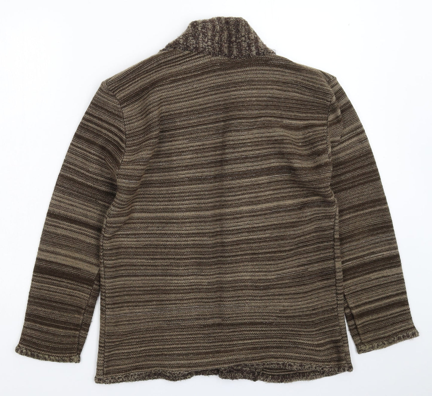 Womens UK Size L Elegant Grey Cardigan Jumper