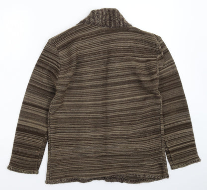 Womens UK Size L Elegant Grey Cardigan Jumper