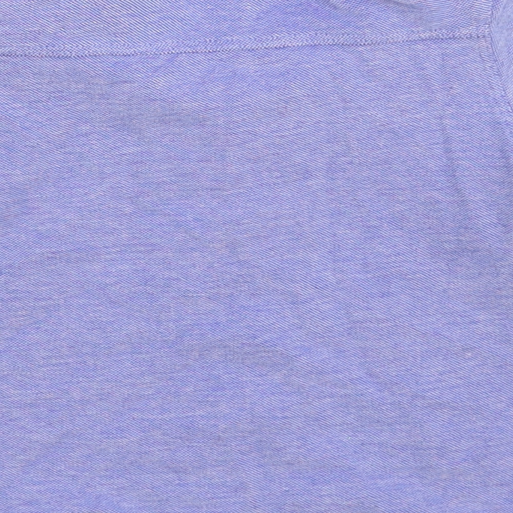 Brand and care label for Matalan boys’ blue basic polo, size 12-18, months