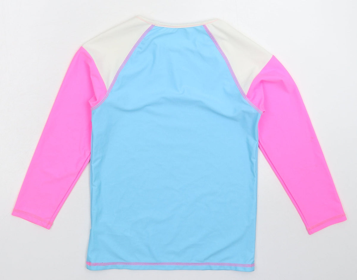 Back view of F&F girls’ multicoloured basic t-shirt, size 9-10, years
