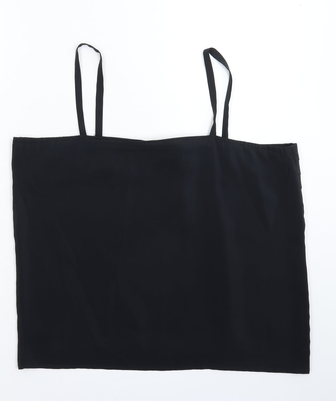 Womens UK Size L Preworn Black Basic Tank