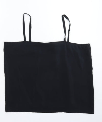 Womens UK Size L Preworn Black Basic Tank