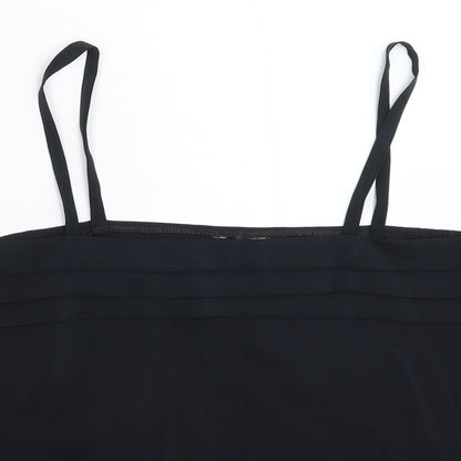 Womens UK Size L Preworn Black Basic Tank