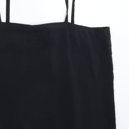 Womens UK Size L Preworn Black Basic Tank