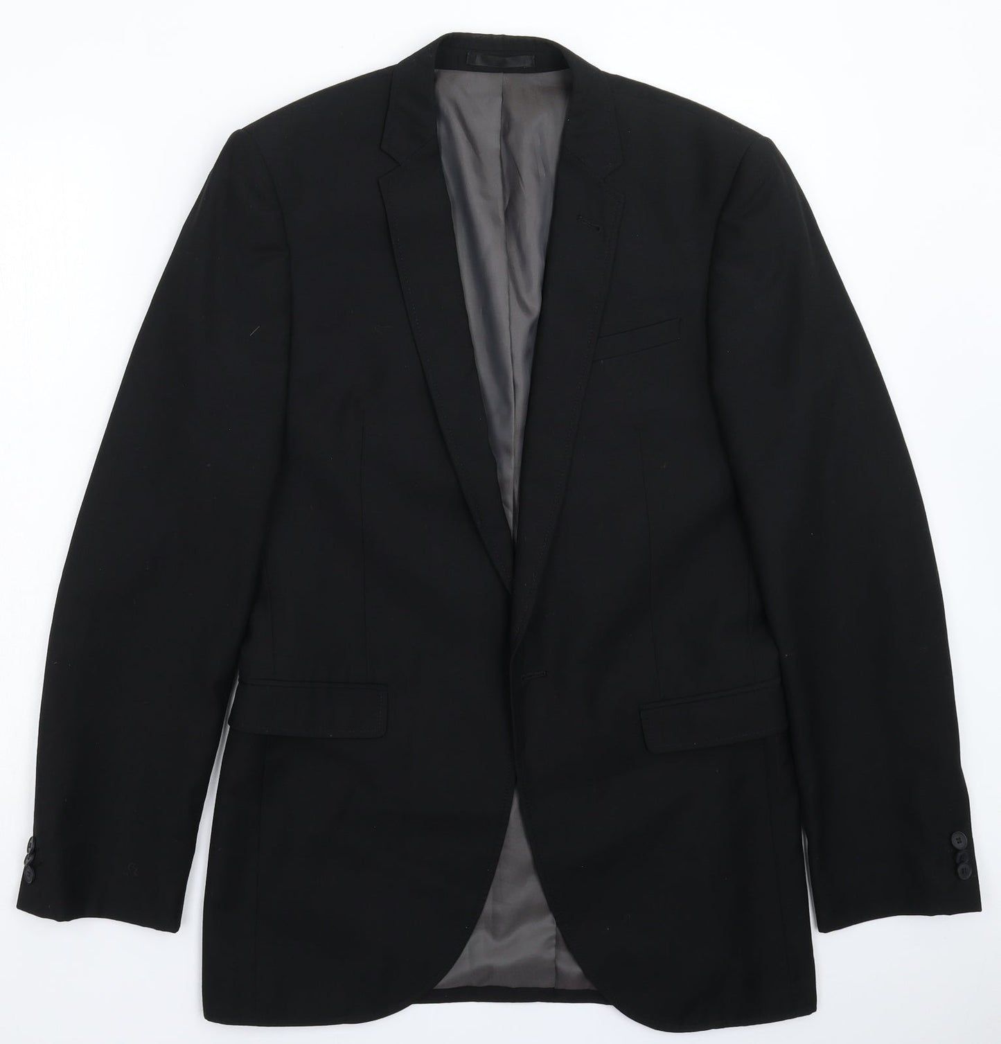 Butler & Webb Mens Black   Jacket Suit Jacket Size 38