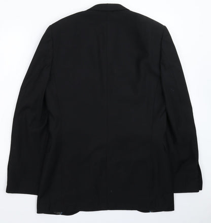 Butler & Webb Mens Black   Jacket Suit Jacket Size 38