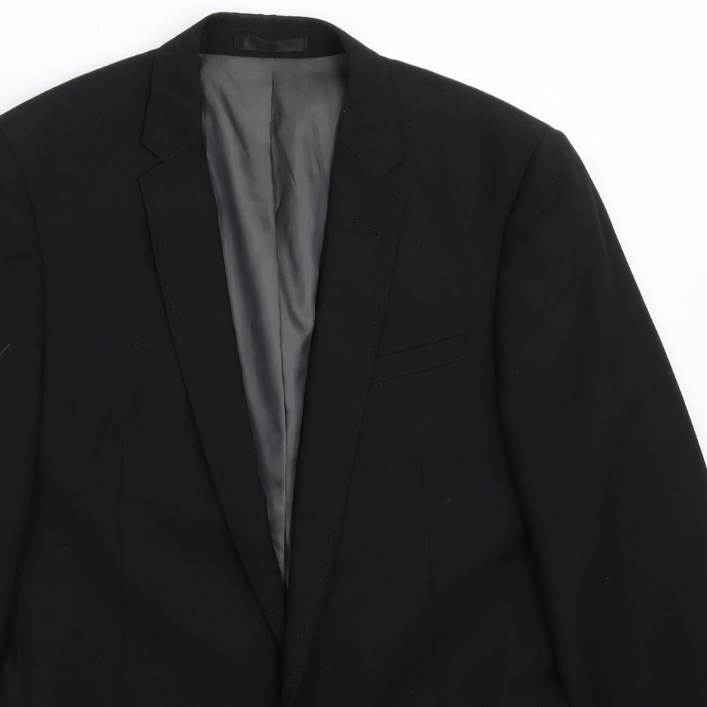 Butler & Webb Mens Black   Jacket Suit Jacket Size 38