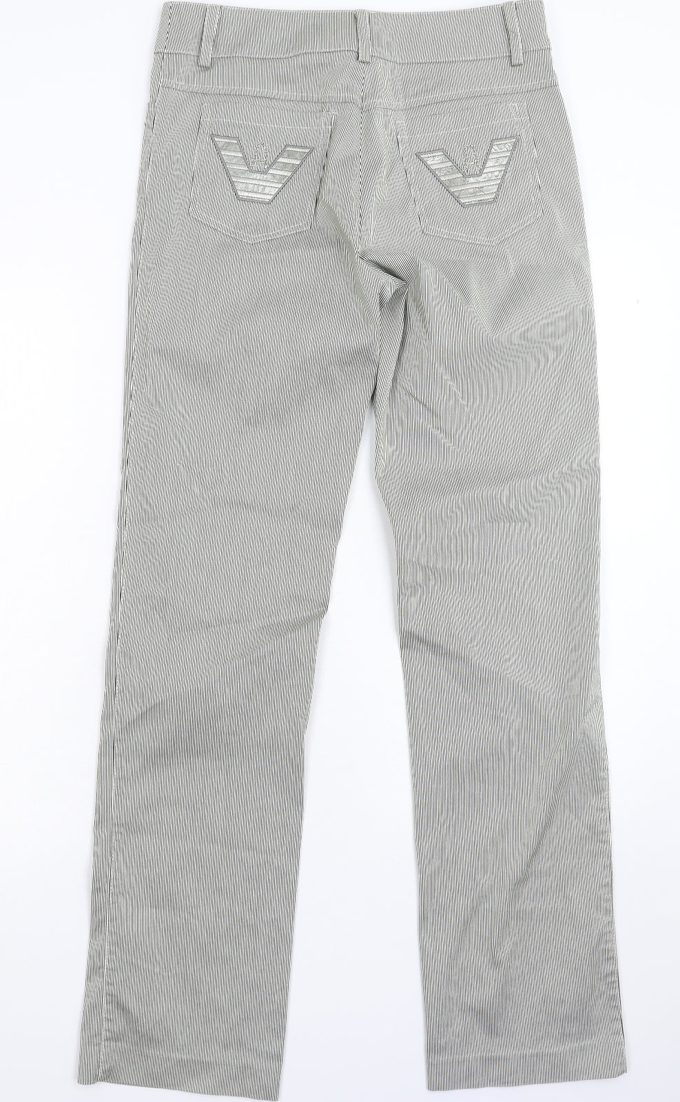 Absolu Womens Grey Striped  Trousers  Size 30 in L32 in