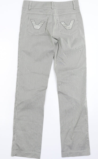 Absolu Womens Grey Striped  Trousers  Size 30 in L32 in