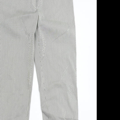 Absolu Womens Grey Striped  Trousers  Size 30 in L32 in